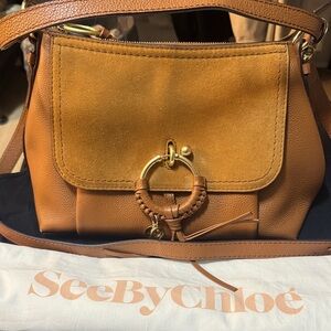 See By Chloe Brown Leather and Suede Shoulder Bag